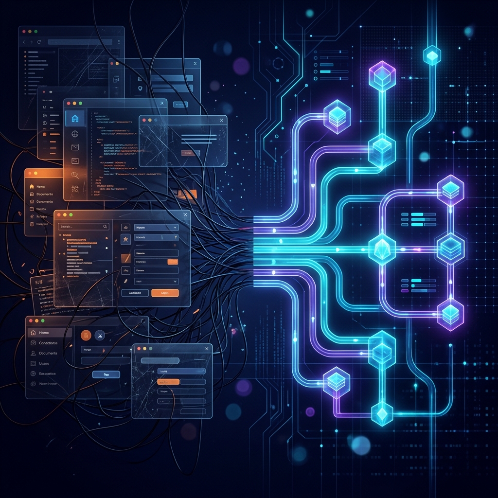 Human web versus API illustration