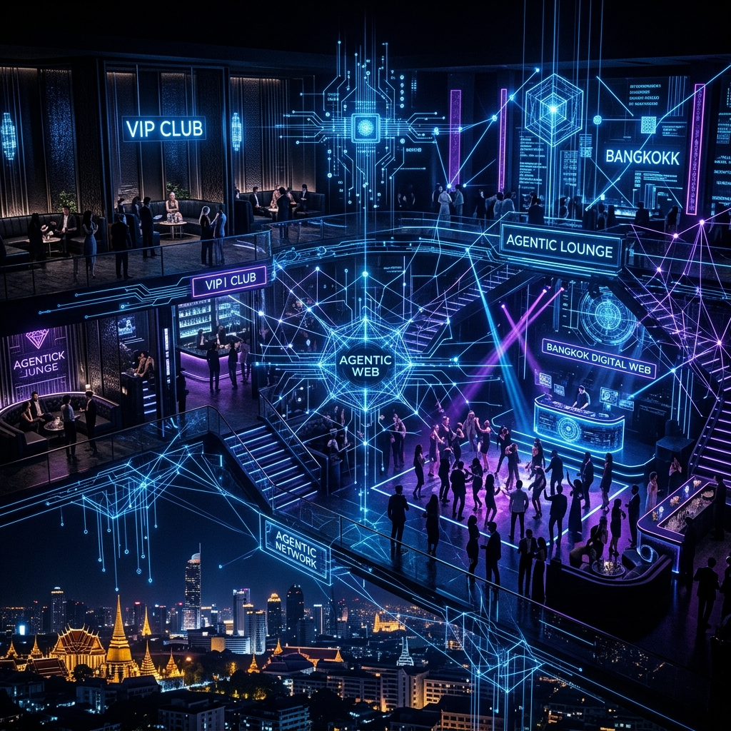 Futuristic Bangkok Nightlife background